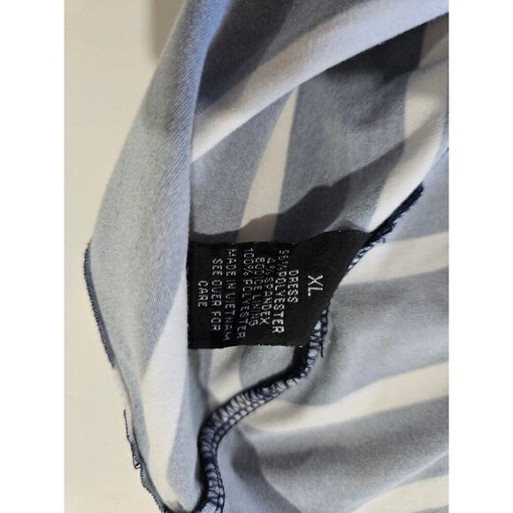 iZ Byer Women’s Navy & White Striped Fit & Flare Sleeveless Dress – Size XL - Picture 7 of 8